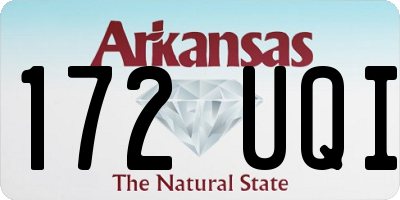 AR license plate 172UQI