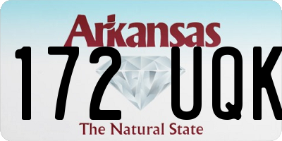 AR license plate 172UQK