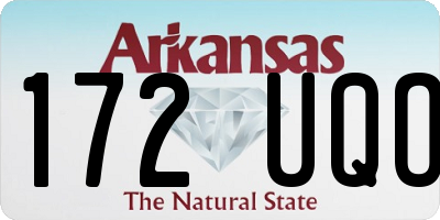 AR license plate 172UQO