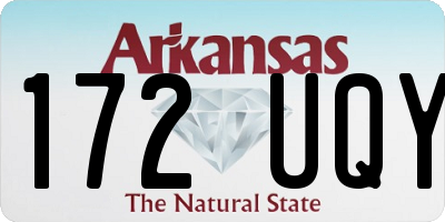 AR license plate 172UQY