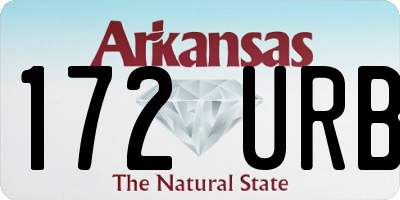 AR license plate 172URB