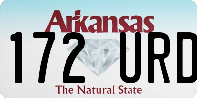AR license plate 172URD