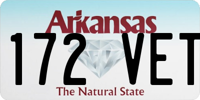 AR license plate 172VET