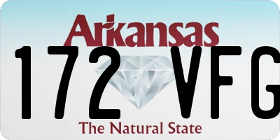 AR license plate 172VFG
