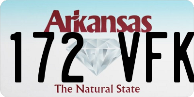 AR license plate 172VFK
