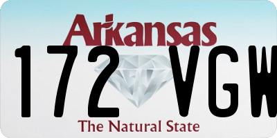 AR license plate 172VGW