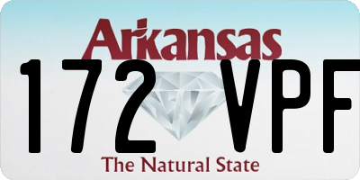 AR license plate 172VPF