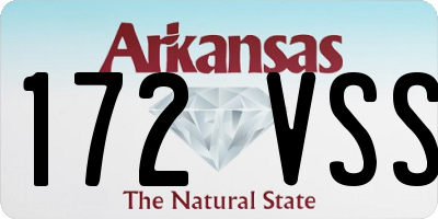 AR license plate 172VSS