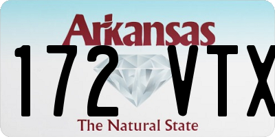 AR license plate 172VTX