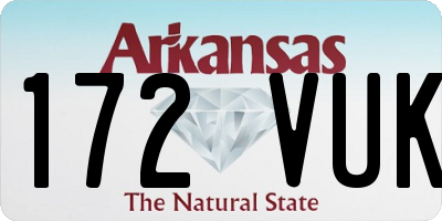 AR license plate 172VUK
