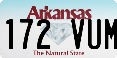 AR license plate 172VUM