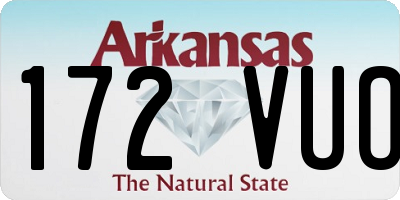 AR license plate 172VUO