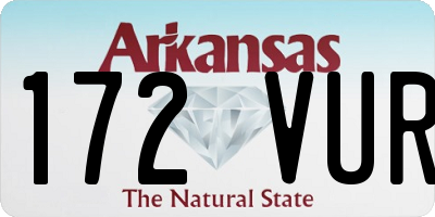 AR license plate 172VUR