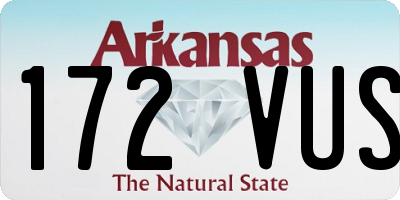 AR license plate 172VUS