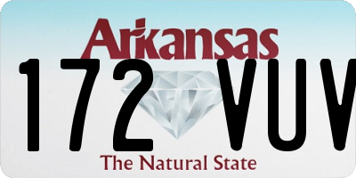 AR license plate 172VUV