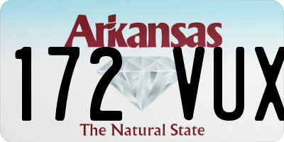 AR license plate 172VUX