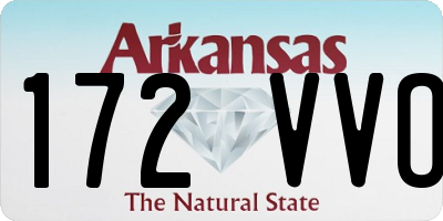 AR license plate 172VVO
