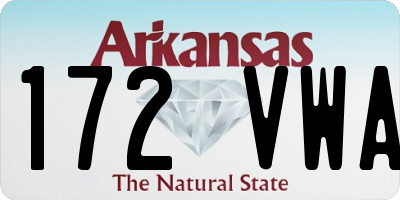 AR license plate 172VWA