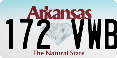 AR license plate 172VWB