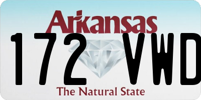 AR license plate 172VWD