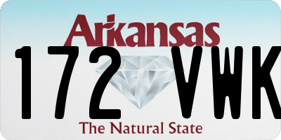 AR license plate 172VWK
