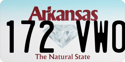 AR license plate 172VWO