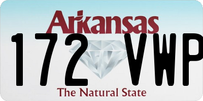 AR license plate 172VWP