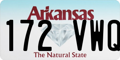 AR license plate 172VWQ