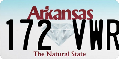 AR license plate 172VWR