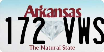 AR license plate 172VWS