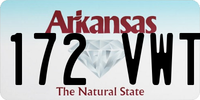 AR license plate 172VWT
