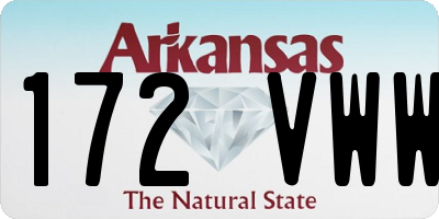 AR license plate 172VWW
