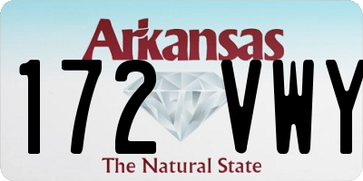 AR license plate 172VWY