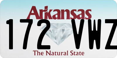 AR license plate 172VWZ