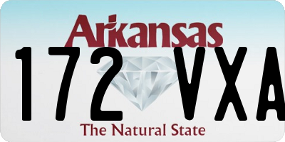 AR license plate 172VXA