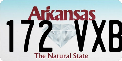 AR license plate 172VXB
