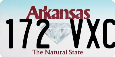 AR license plate 172VXC