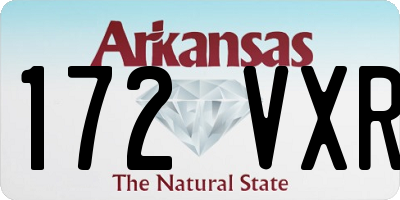 AR license plate 172VXR