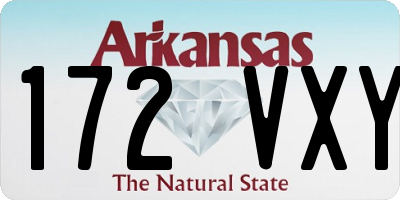 AR license plate 172VXY
