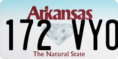 AR license plate 172VYO