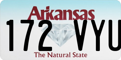 AR license plate 172VYU