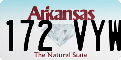 AR license plate 172VYW