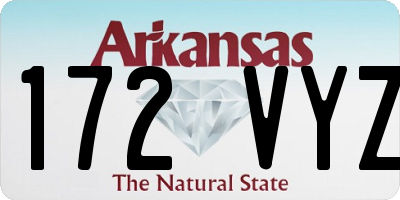 AR license plate 172VYZ