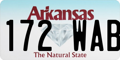AR license plate 172WAB
