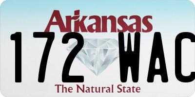 AR license plate 172WAC
