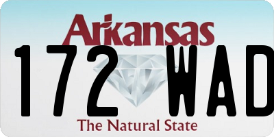 AR license plate 172WAD