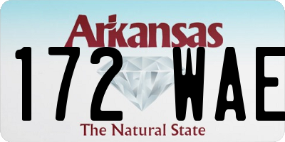 AR license plate 172WAE
