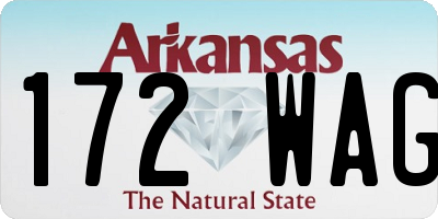 AR license plate 172WAG
