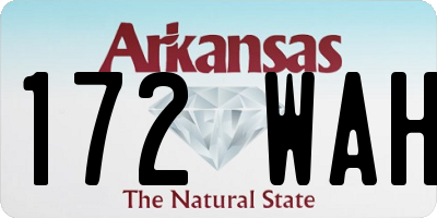 AR license plate 172WAH