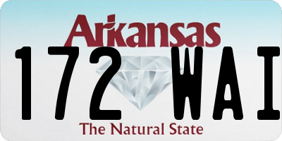 AR license plate 172WAI